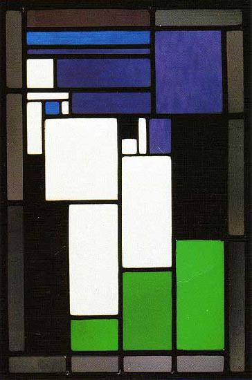 Theo van Doesburg Stained-glass Composition Female Head.